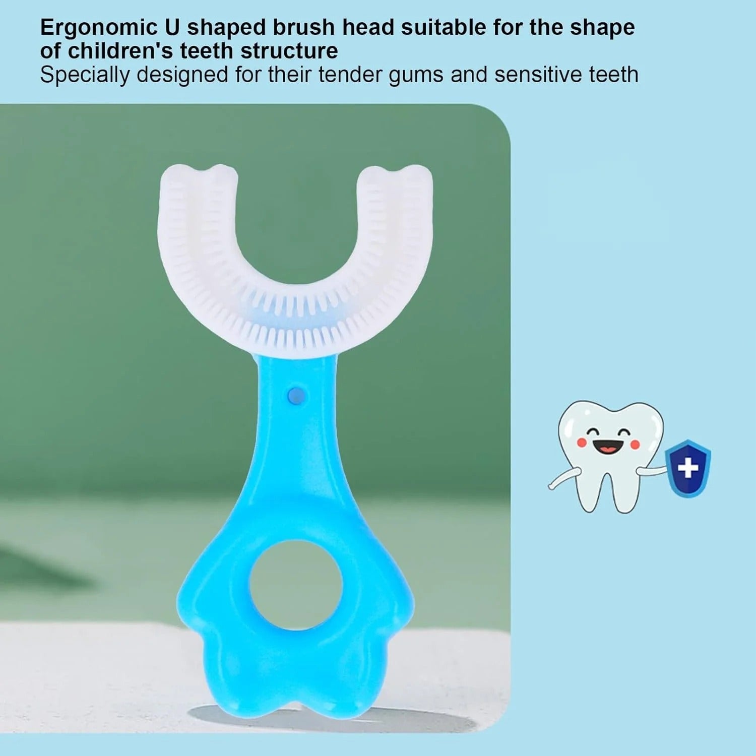 Children's U-shaped Toothbrush Assorted Color Glo Arabia