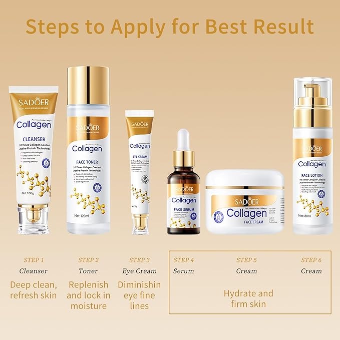 Sadoer 6Pcs Collagen Series Set Sadoer