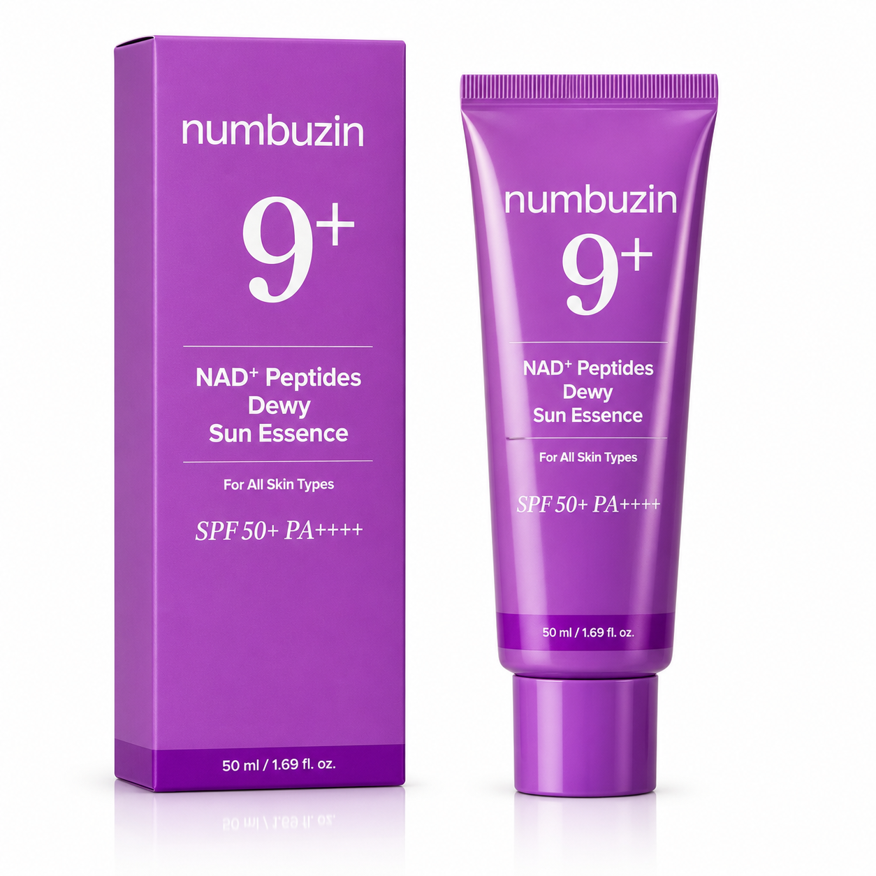 Numbuzin 9+ NAD+ Peptides Dewy Sun Essence SPF50+ PA++++ 50ml Numbuzin