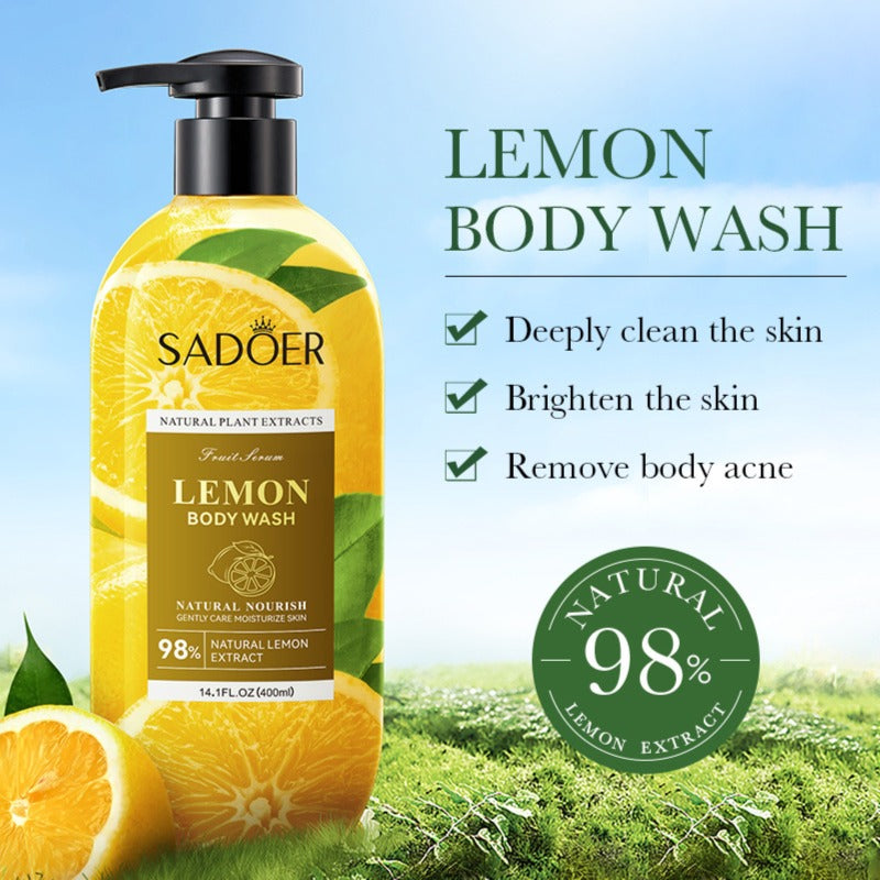 SADOER Lemon Body Wash Natural Lemon Extract - 400ML Sadoer