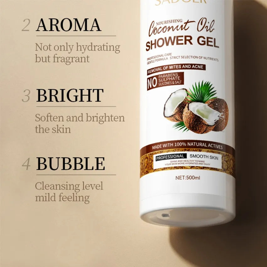 Sadoer Coconut Oil Shower Gel 500ml Sadoer