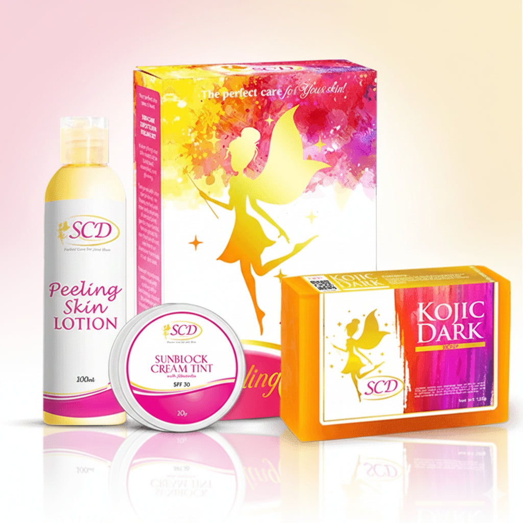 SCD Peeling Set - Lotion, Sunblock & Soap - 4 in 1 Glo Arabia