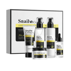 SADOER Snail Collagen Skincare Set - Anti-Wrinkle & Firming 5-Piece Kit Sadoer