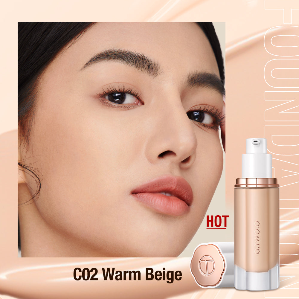 O.TWO.O Matt Finish Medium Coverage Liquid Foundation - 30ml C02 (WARM BEIGE) O.TWO.O