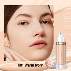 O.TWO.O Matt Finish Medium Coverage Liquid Foundation - 30ml C01 (WARM IVORY) O.TWO.O