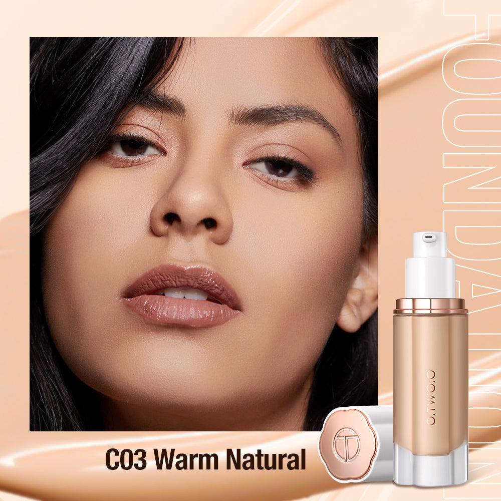 O.TWO.O Matt Finish Medium Coverage Liquid Foundation - 30ml C03 (WARM NATURAL) O.TWO.O