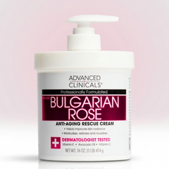 Advanced Clinicals Bulgarian Rose Anti-Aging Rescue Cream 454g ADVANCED CLINICALS