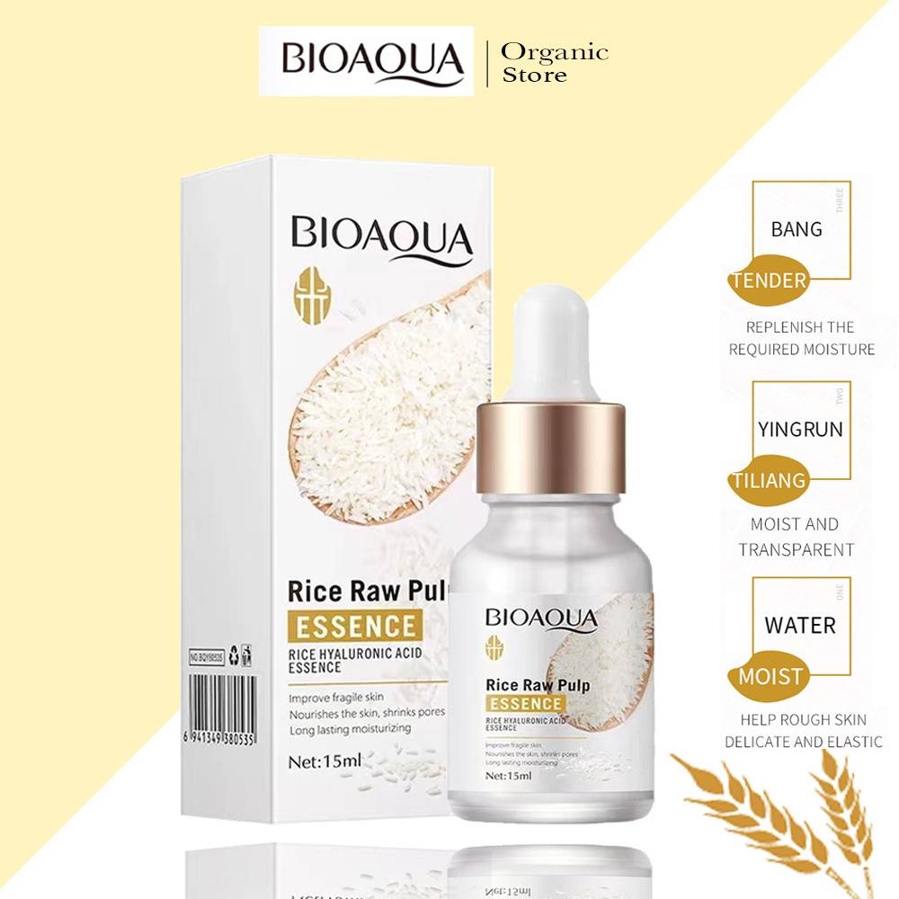 Bioaqua Rice Raw Pulp Essence (Hyaluronic Acid) - 15ml Bioaqua
