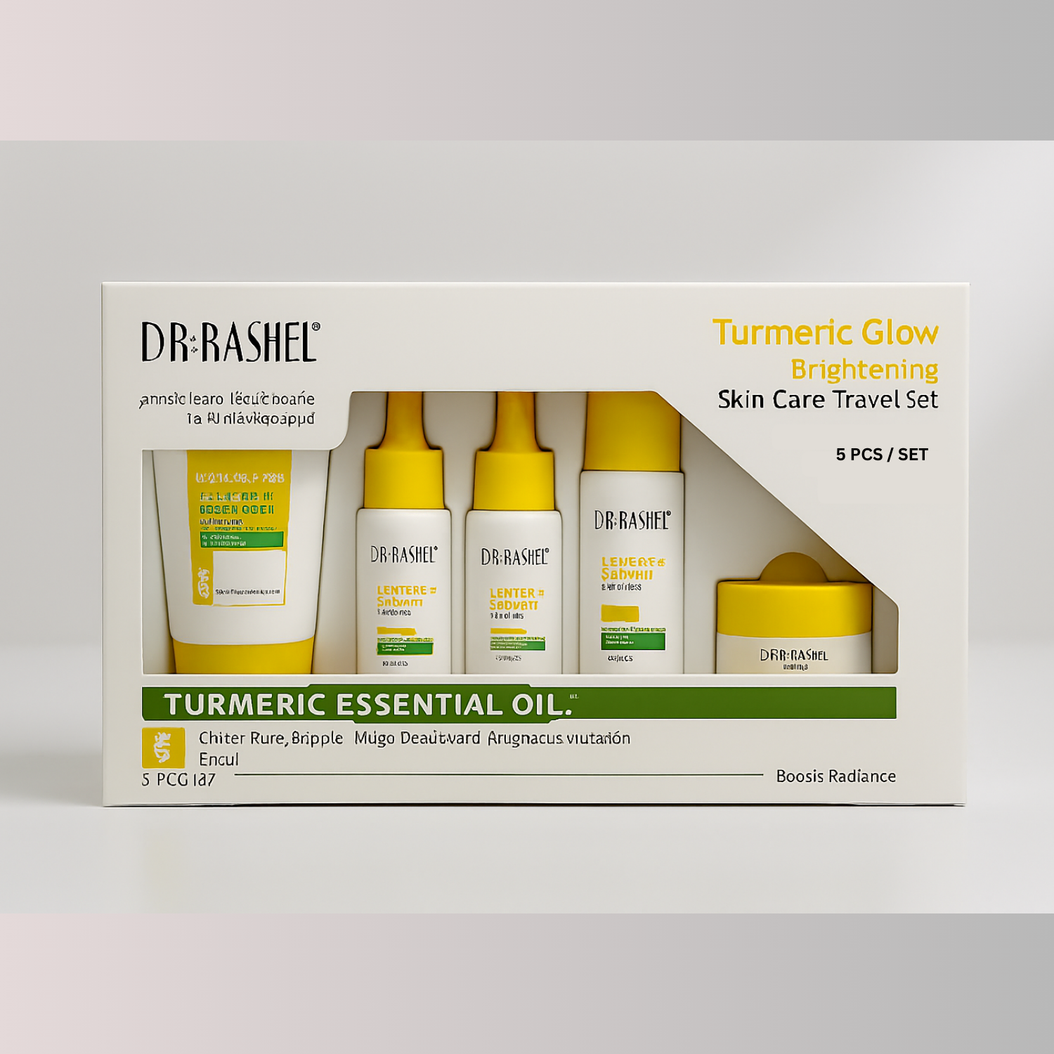 Dr.Rashel Turmeric Glow Brightening Skin Care Travel Set Glo Arabia