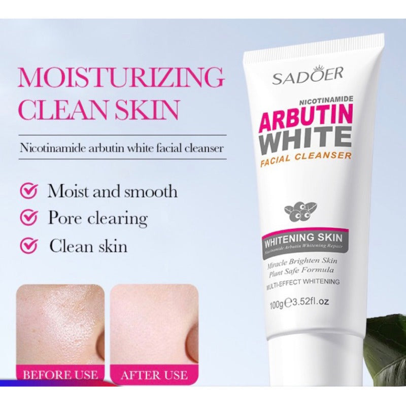 Sadoer Nicotinamide Arbutin White Facial Cleanser - 100g Sadoer