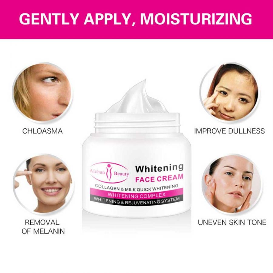 Aichun Beauty Whitening Face Cream Collagen & Milk Quick Whitening - 80ml Aichun Beauty