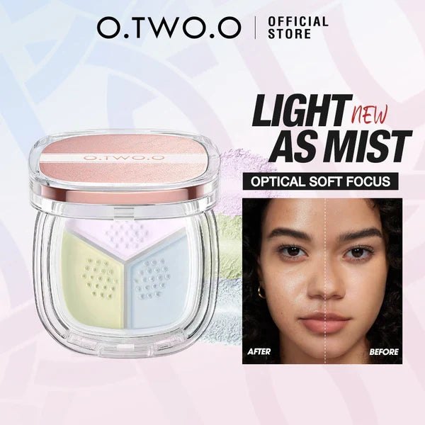 O.Two.O High Quality Long Lasting Oil Control Loose Setting Powder 3-In-1 Delicate Lightweight O.TWO.O