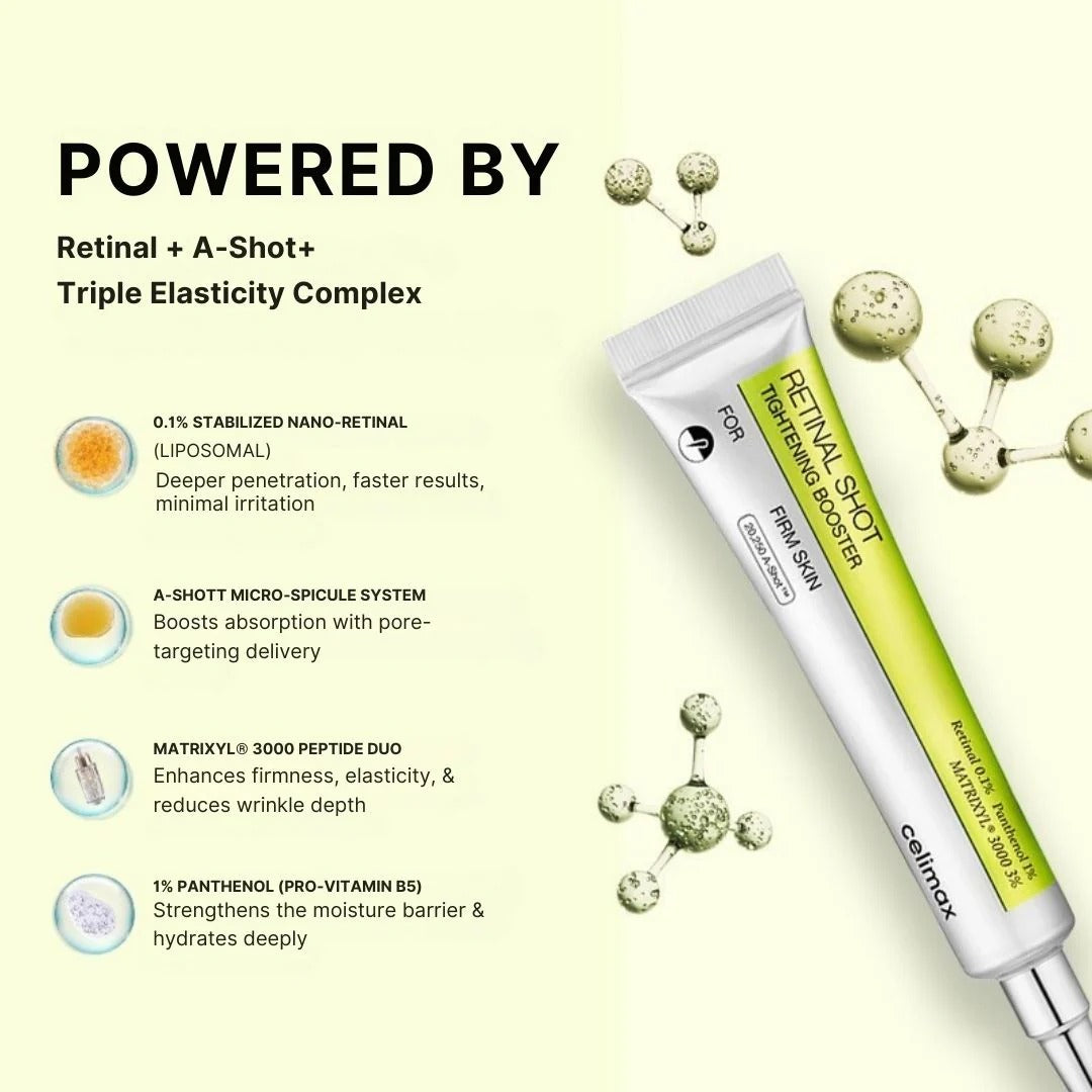 Celimax Retinal Shot Tightening Booster 15ml + FREE Collagen Sleeping Mask celimax