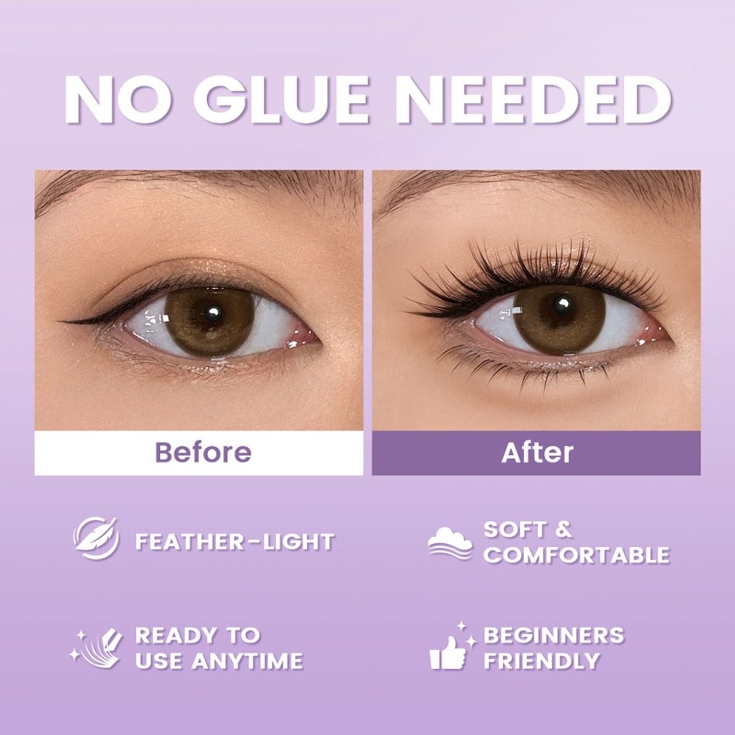 Focallure False Eyelash Natural Look Lightweight Reusable Soft Lashes Easy Application Comfortable Wear Glo Arabia