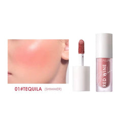 Focallure Hangover Red Wine Blusher Natural Flush Long Lasting Powder Blush Smooth Blendable Makeup #01 Tequila Glo Arabia