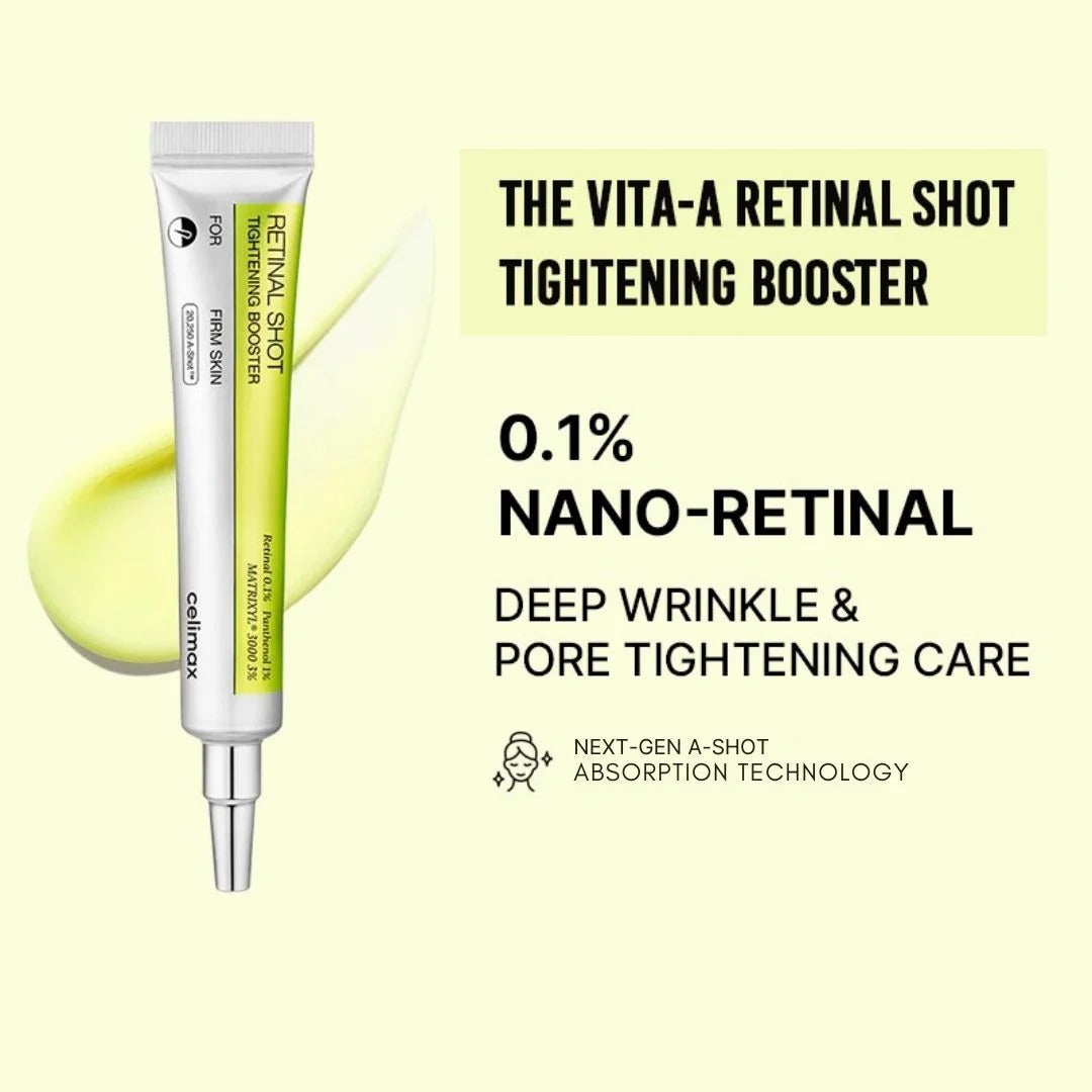 Celimax Retinal Shot Tightening Booster 15ml + FREE Collagen Sleeping Mask celimax