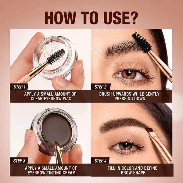 O.two.o 2 IN 1 Eyebrow Wax Brow Cream Eyebrow Enhancer Supplier - 4.5g + 3.8g O.TWO.O