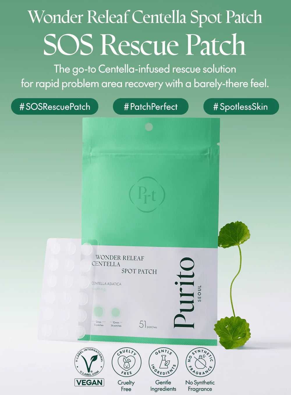 Purito Seoul Wonder Releaf Centella Spot Patch Purito