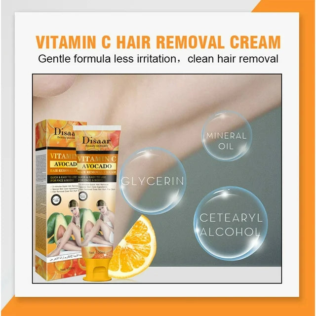 Disaar Vitamin C Avocado Hair Removal Cream - 100ml Disaar
