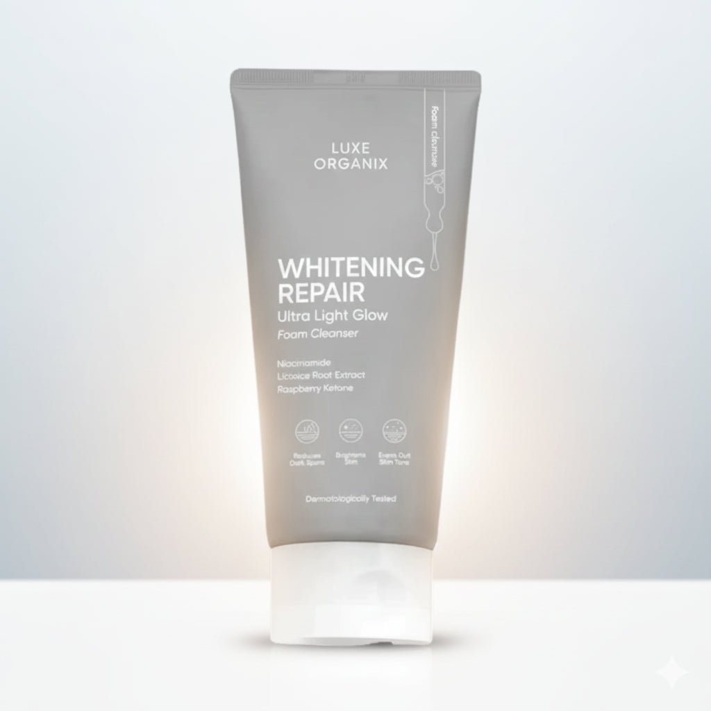 Luxe Organix Whitening Repair Ultra-Light Glow Foam Cleanser – 150 ml Glo Arabia