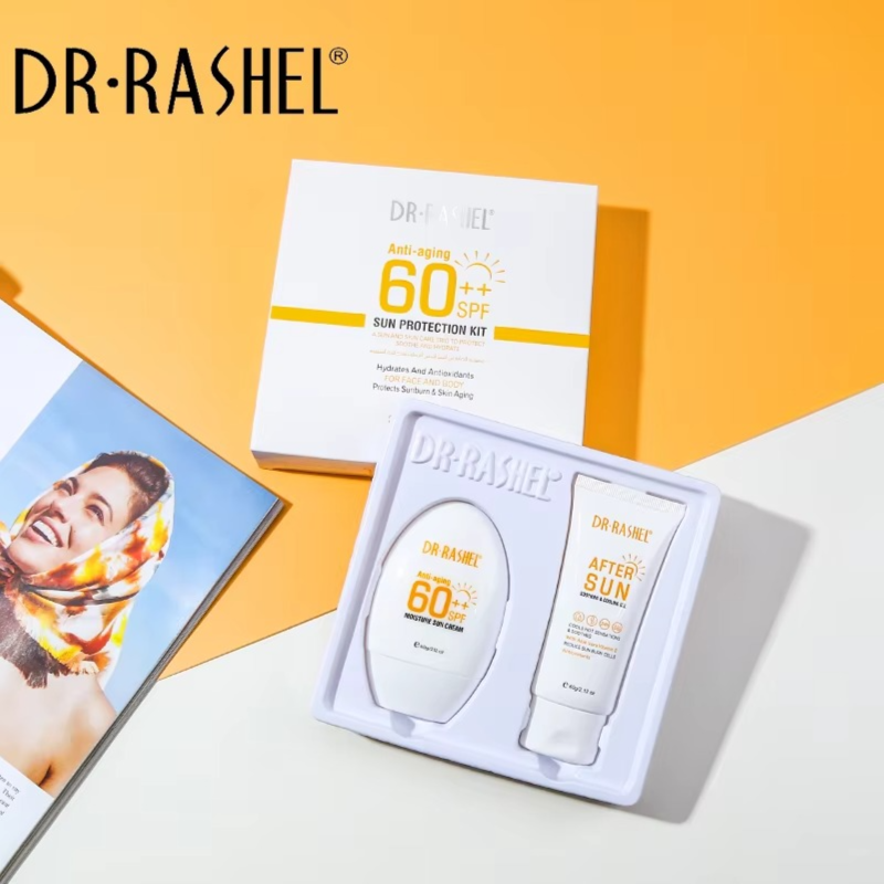 Dr.Rashel Anti-aging 60++ SPF Sun Protection Kit - 2Pcs Set Glo Arabia
