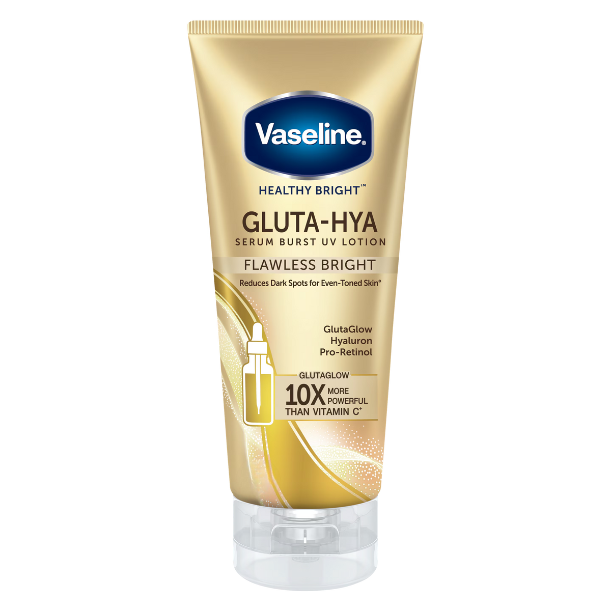 Vaseline Gluta-hya Serum Burst UV Lotion Flawless Bright-330ml Glo Arabia