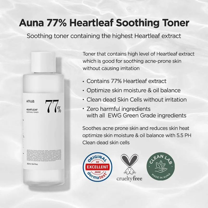 Anua Heartleaf 77% Soothing Toner - 250ml Anua