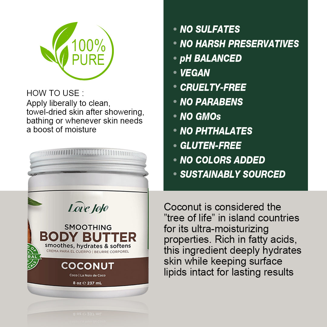 Love Jojo Smoothing Body Butter Coconut - 258ml Love Jojo