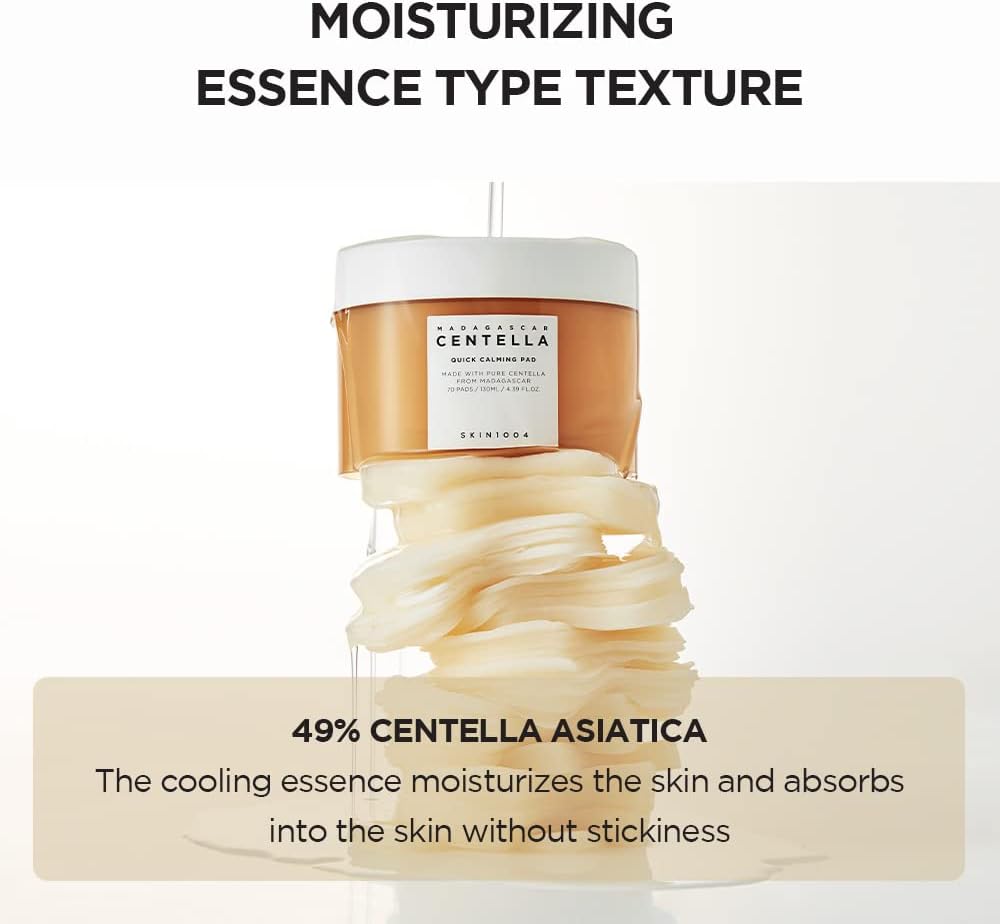 SKIN1004 Madagascar Centella Quick Calming Pad 70ea (130ml) | Quick Calming Effect Soothing for Sensitive Skin SKIN1004