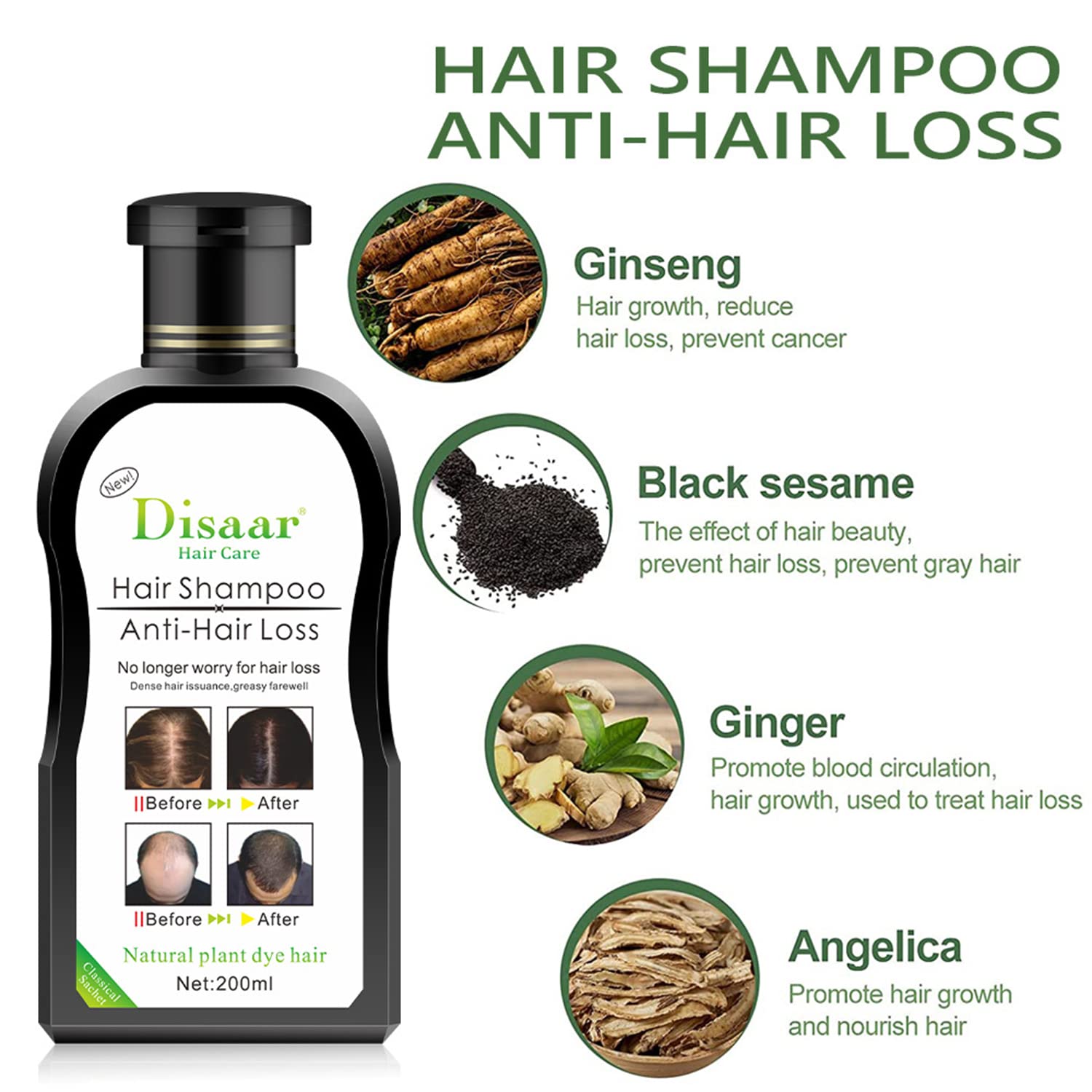 Disaar Hair Shampoo Anti-Hair Loss & Hair Growth - 200ml DISAAR