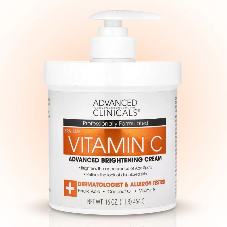 Advanced Clinicals Vitamin C Advanced Brightening Cream 454g ADVANCED CLINICALS