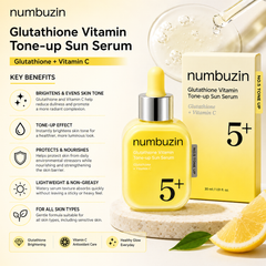 Numbuzin No.5+ Glutathione Vitamin Tone-Up Sun Serum 30ml Numbuzin