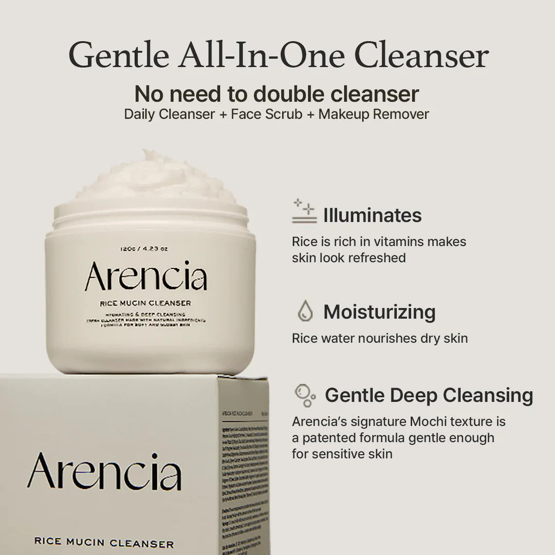 Arencia Rice Mucin Cleanser – 120g ARENCIA