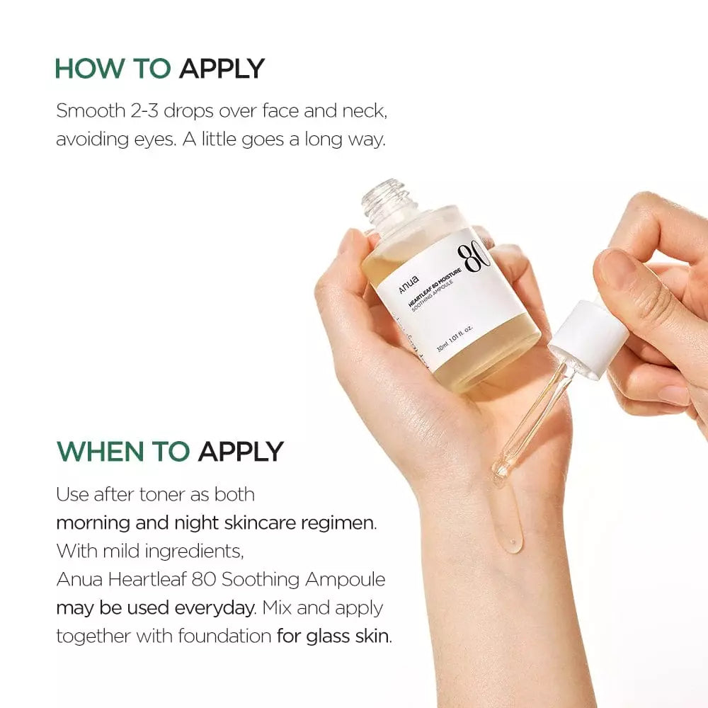 Anua Heartleaf 80 Moisture Soothing Ampoule 80% - 30ml Anua
