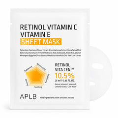 APLB Retinol Vitamin C Vitamin E Sheet Mask (25mlx1Pc) APLB