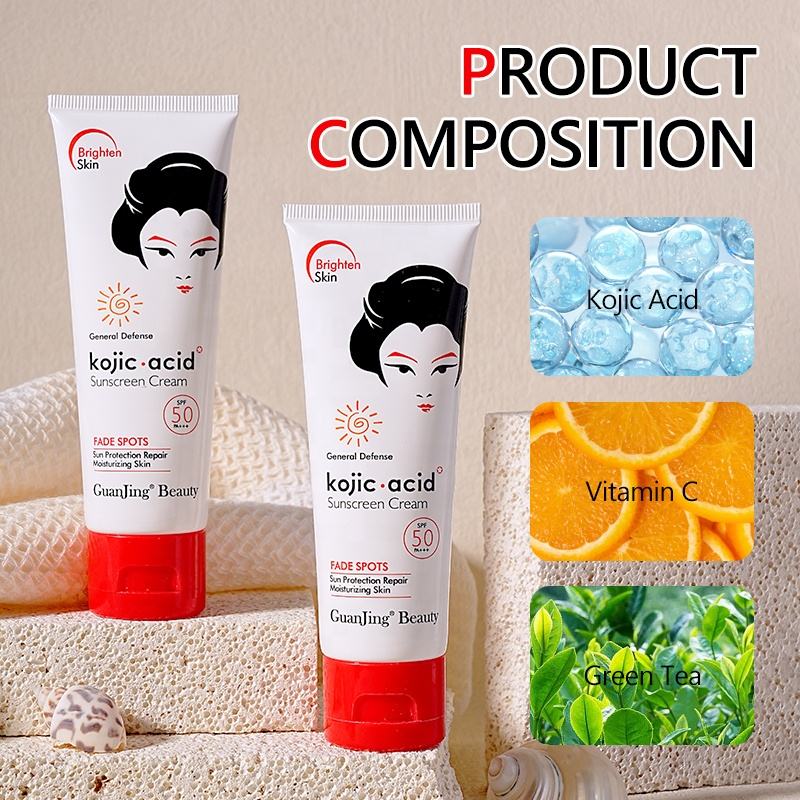 Kojic Acid Sunscreen Cream Fade Spots SPF50 - 80g Kojic