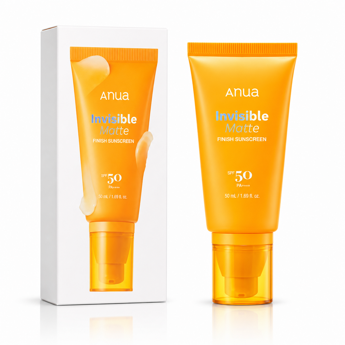 Anua Invisible Matte Finish Sunscreen Spf50 Pa++++ 50Ml - Matte Sunscreen For High Uv Protection Invisible Finish Oil-Control Look Daily Protection Daily Korean Skincare Suitable For Oily, Combination And Normal Skin Anua
