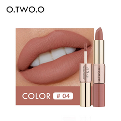 O.TWO.O 2 in 1 Matte Liquid Lipstick 12 Colors High Pigmented Long Lasting Lipstick Shade 4 O.TWO.O