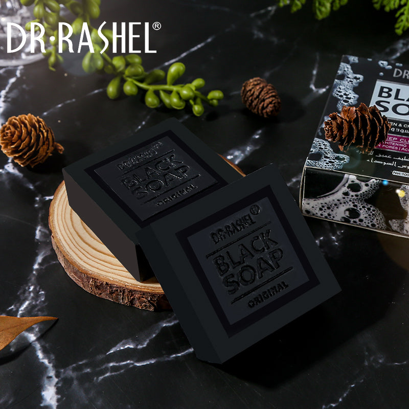 Dr.Rashel Black Soap Collagen & Charcoals Soap - 100g DR.RASHEL