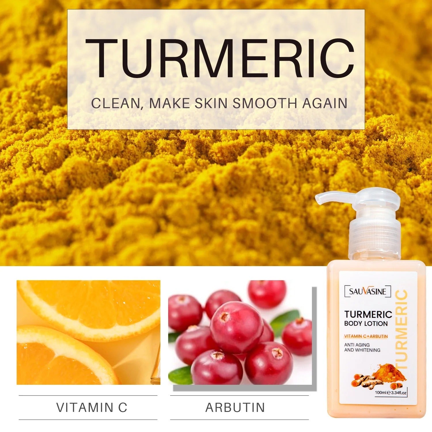 Sauvasine Turmeric Body Lotion - 100ml LANTHOME