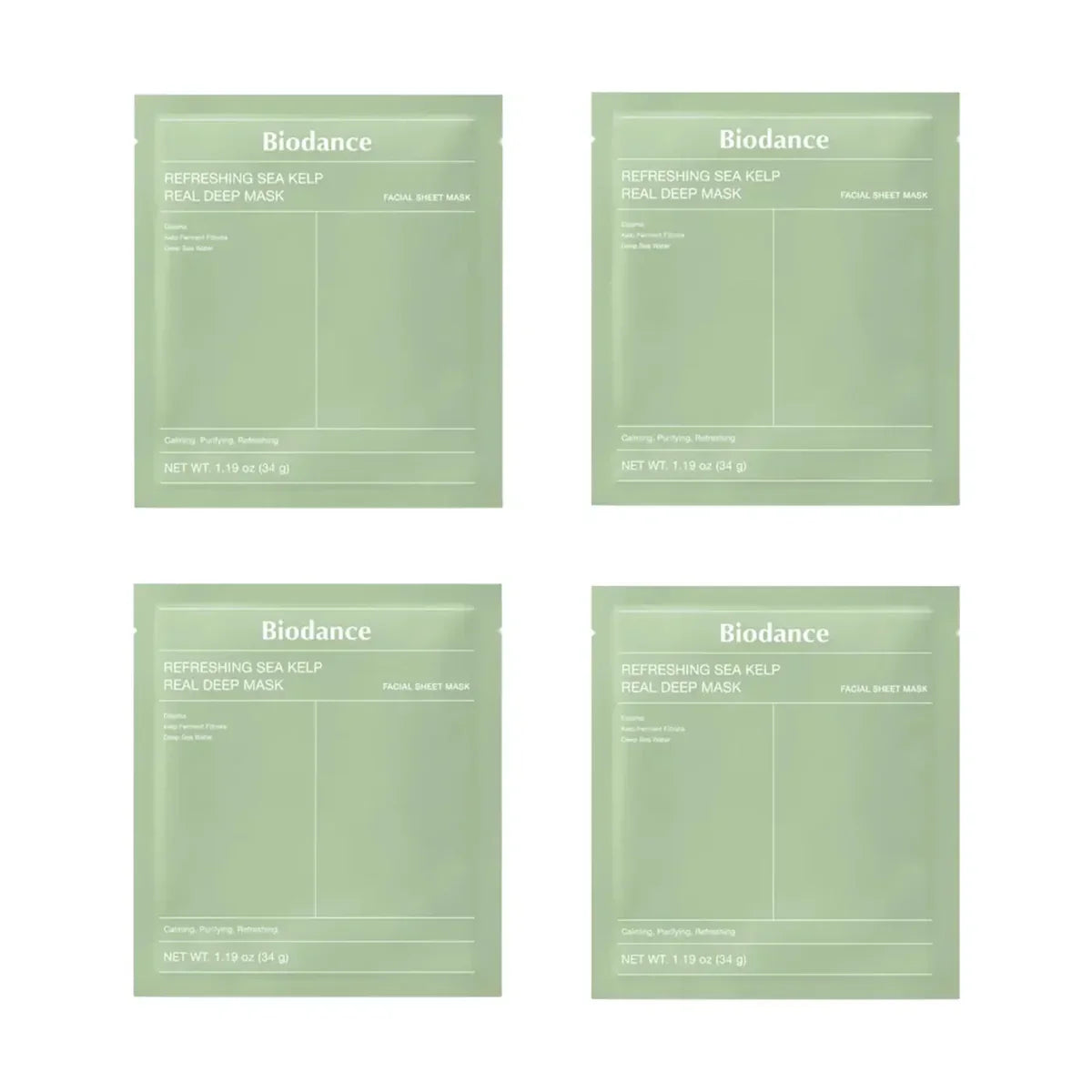 Biodance Refreshing Sea Kelp Real Deep Mask - 34g (4 pcs - Box) Biodance