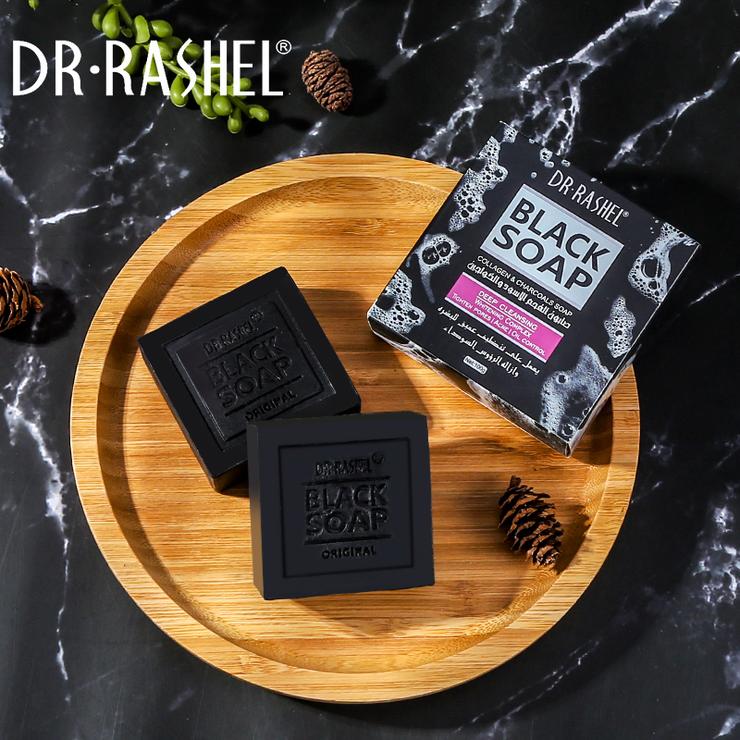 Dr.Rashel Black Soap Collagen & Charcoals Soap - 100g DR.RASHEL