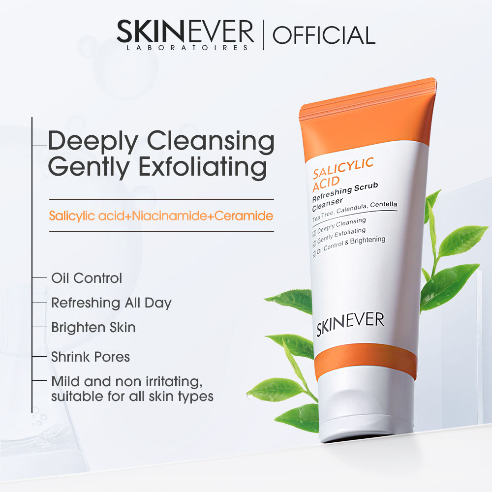 Skinever Salicylic Refreshing Scrub Cleanser - 75ml Skinever