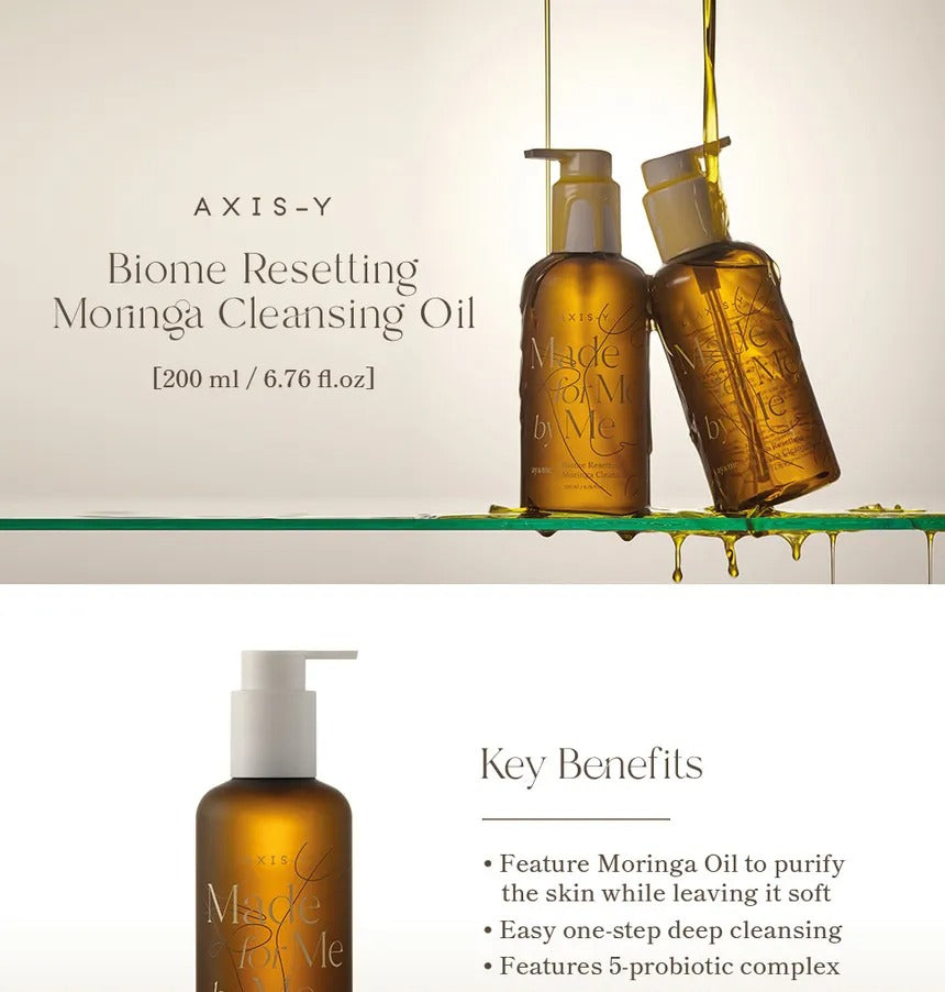 Axis-Y Biome Resetting Moringa Cleansing Oil - 200ml AXIS-Y