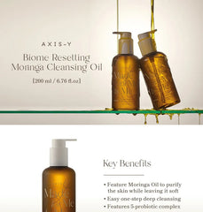 Axis-Y Biome Resetting Moringa Cleansing Oil - 200ml AXIS-Y