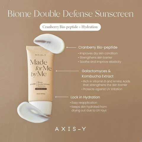 Axis-Y Biome Double Defense Sunscreen SPF50+ - 50ml AXIS-Y