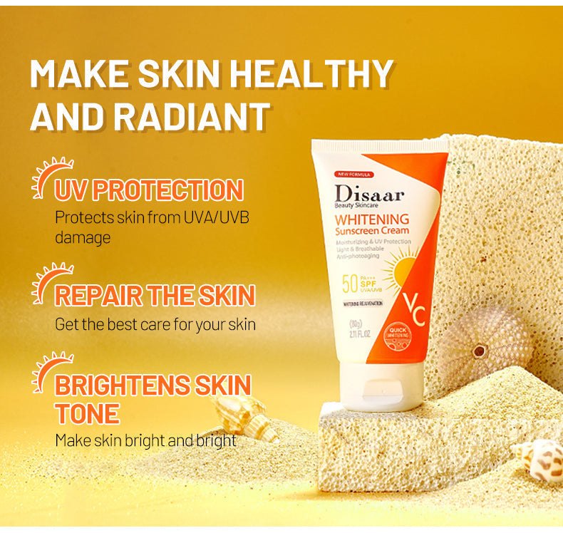 Disaar Vitamin C Whitening Whitening Sunscreen Cream - 80g Disaar