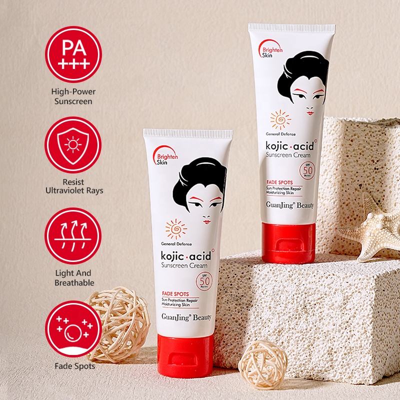 Kojic Acid Sunscreen Cream Fade Spots SPF50 - 80g Kojic