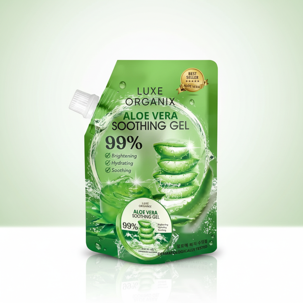 LUXE ORGANIX Aloe Vera Soothing Gel 99 Percent 100ml Glo Arabia