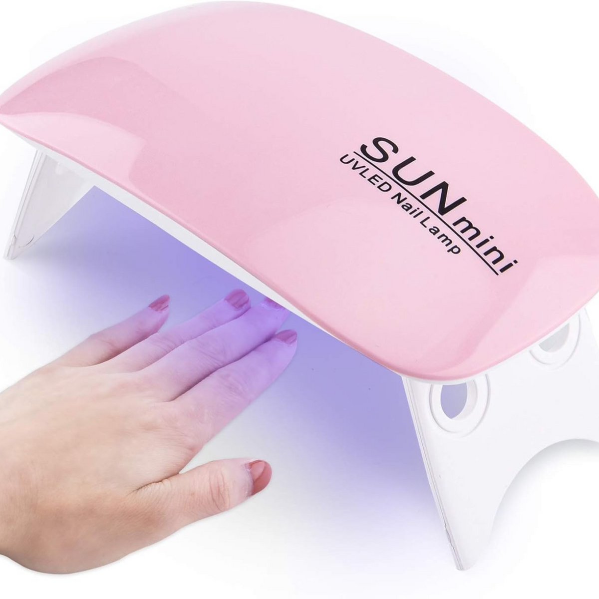 Sunmini Portable Nail Dryer Light - [Pink] Glo Arabia